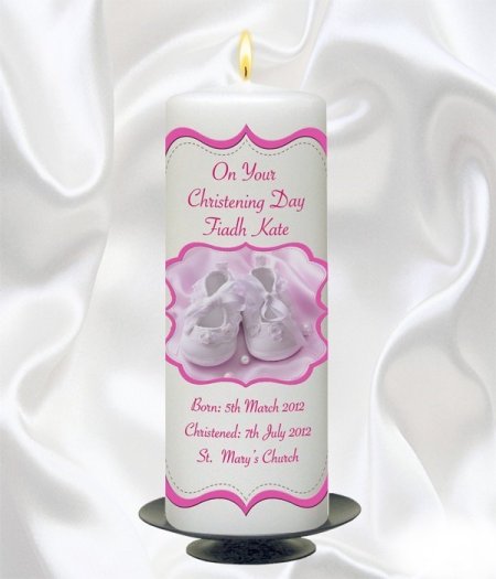 Girl Scroll Candle – 9″ Pillar