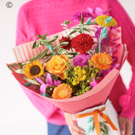 Glowing Colour Bouquet Without Lilies