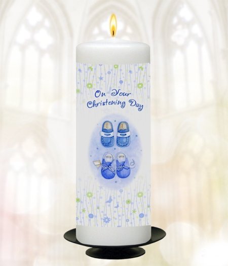 Blue Buttons & Shoes, All things nice Candle – 9″ Pillar