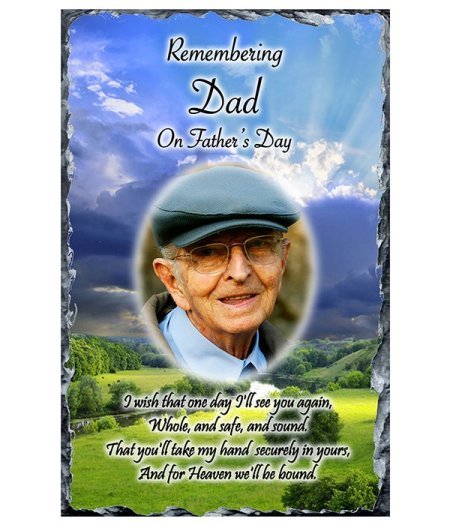 Meadow & Sunlight & Photo Remembrance Slate