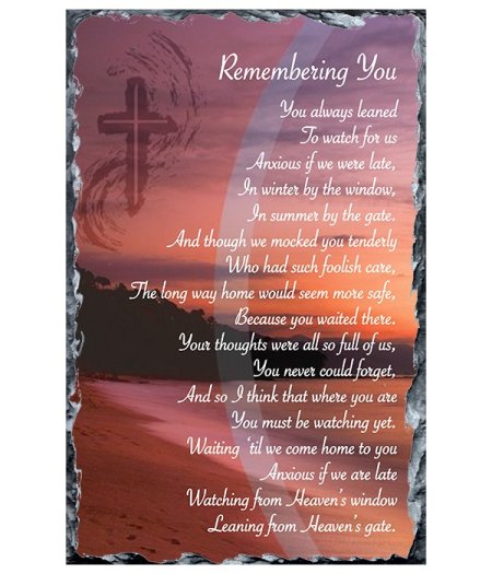 Beach Remembrance Slate