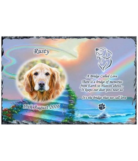Stairway, Photo & Paws DOG Remembrance Slate