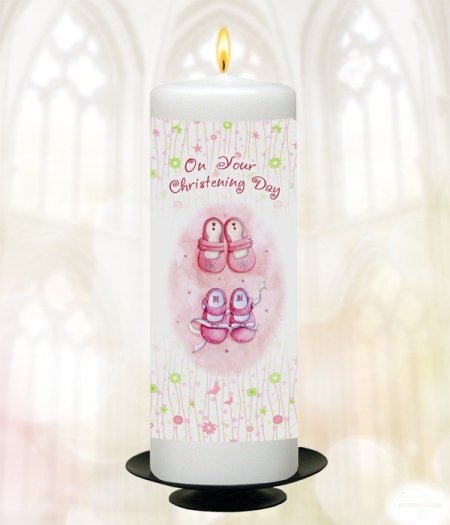 Pink Buttons & Shoes, All things nice Candle – 9″ Pillar